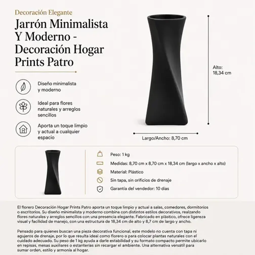 Jarrón Minimalista Y Moderno - Decoración Hogar Prints Patro 4