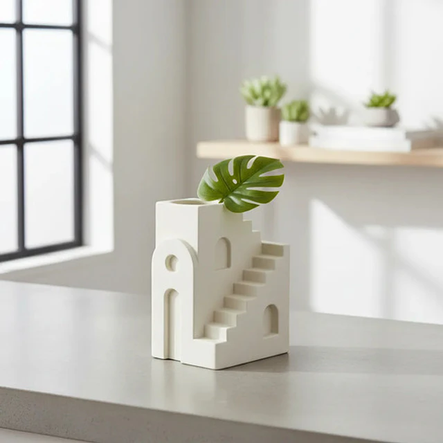 Decoración Hogar Prints Patro - Florero Estilo Arquitectónic