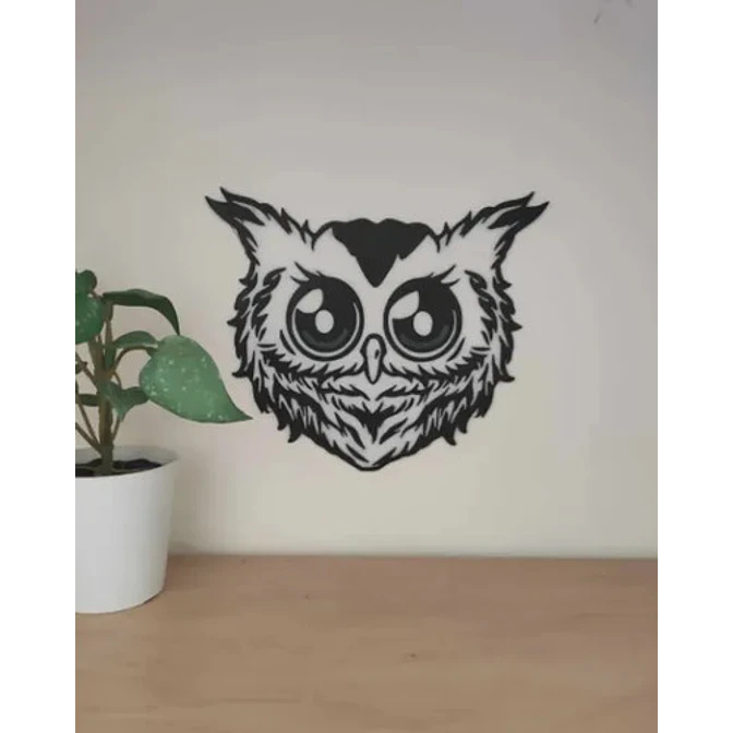 Figura Decorativa De Pared Prints Patro- Búho 2