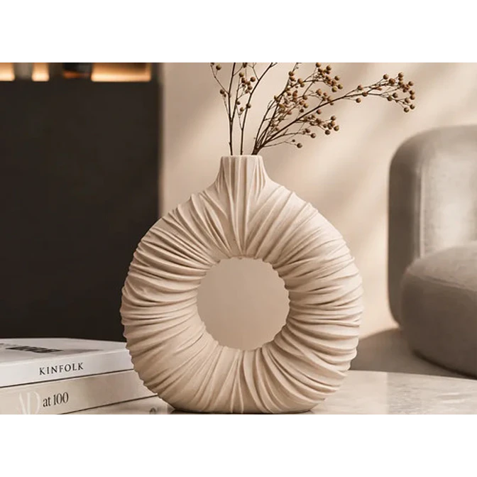 Decoración Hogar Prints Patro - Jarrón De Rosquilla Ondulado 3