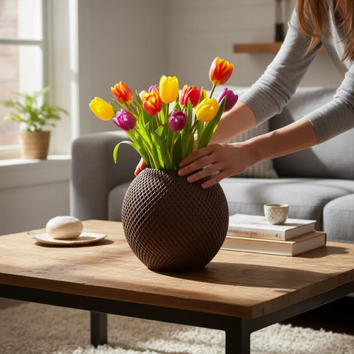 Decoración Elegante Prints Patro - Jarrón Esfera De Vértices - Foto 4