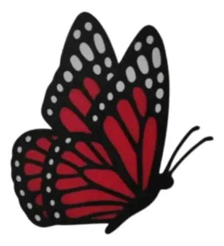 Figura Decorativa De Pared Prints Patro- Mariposa Naranja