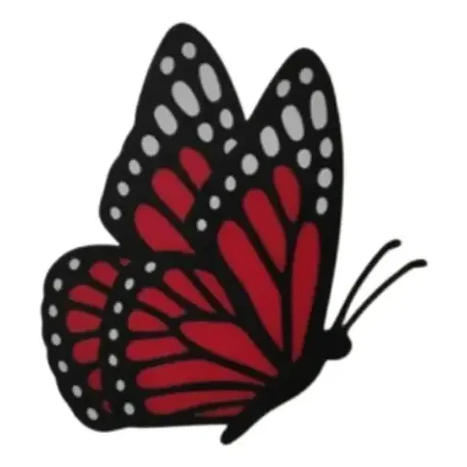 Figura Decorativa De Pared Prints Patro- Mariposa Naranja 1