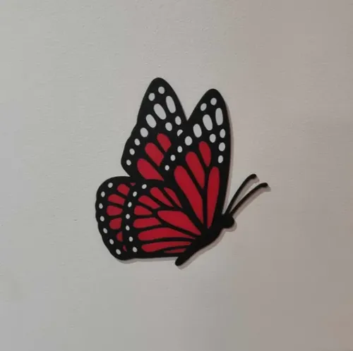 Figura Decorativa De Pared Prints Patro- Mariposa Naranja - Foto 2