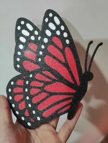 Figura Decorativa De Pared Prints Patro- Mariposa Naranja - Foto 3