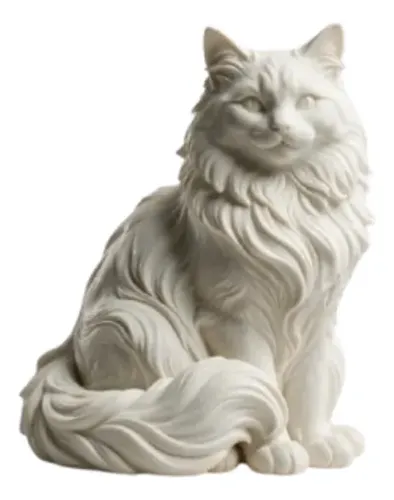 Escultura Elegante Prints Patro - Estilo Gatito De Peluche