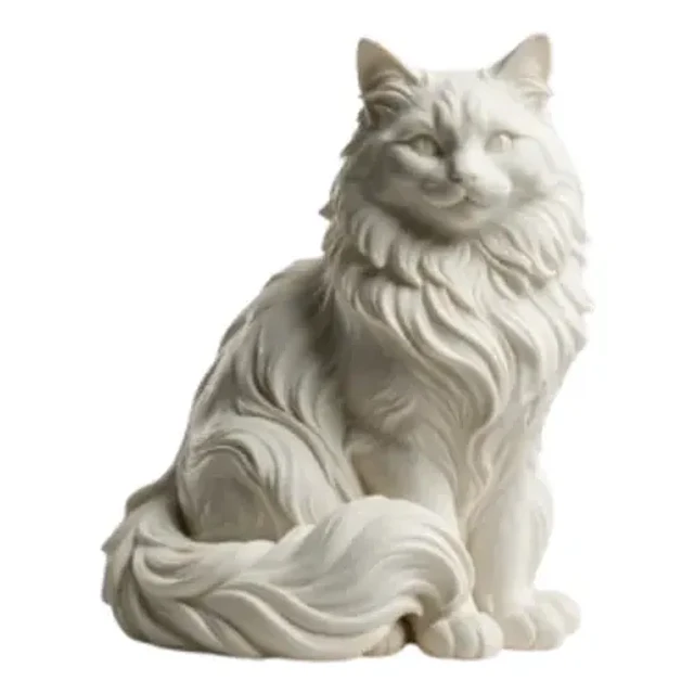 Escultura Elegante Prints Patro - Estilo Gatito De Peluche