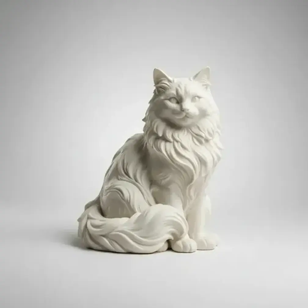 Escultura Elegante Prints Patro - Estilo Gatito De Peluche 2