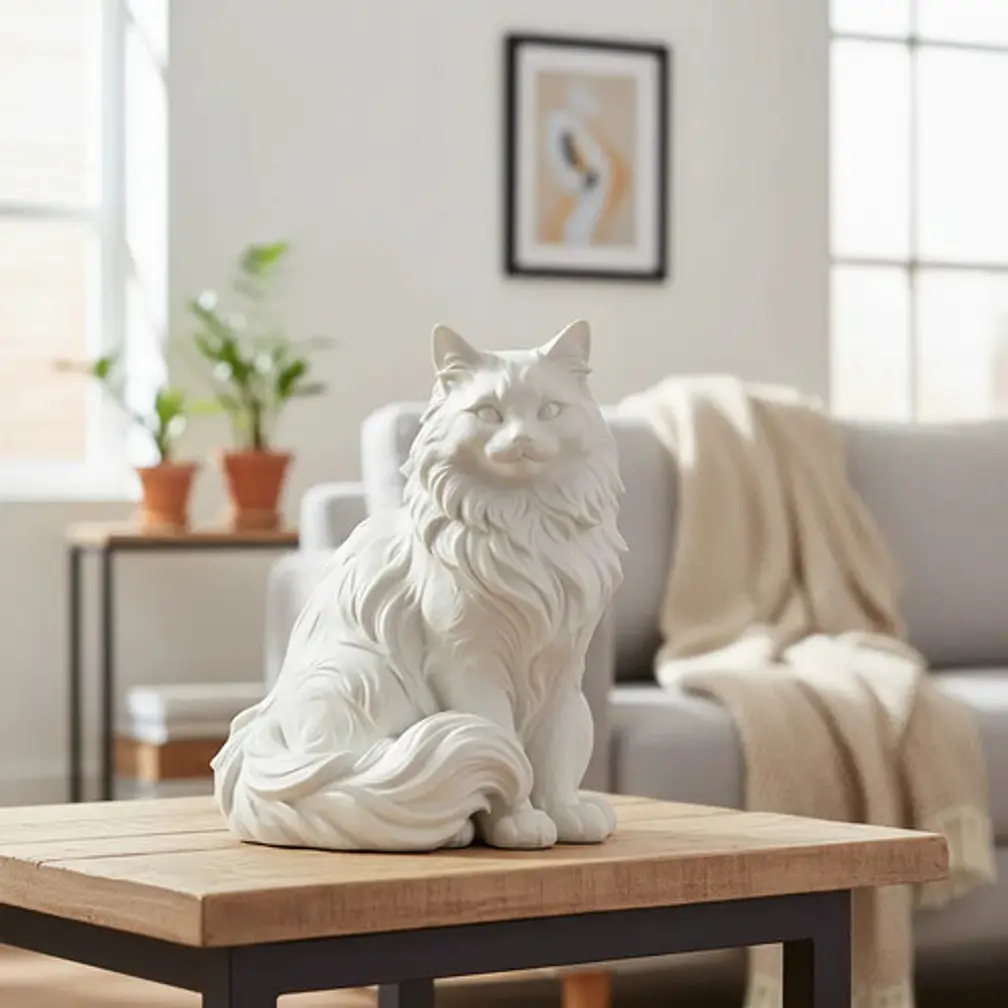 Escultura Elegante Prints Patro - Estilo Gatito De Peluche 4