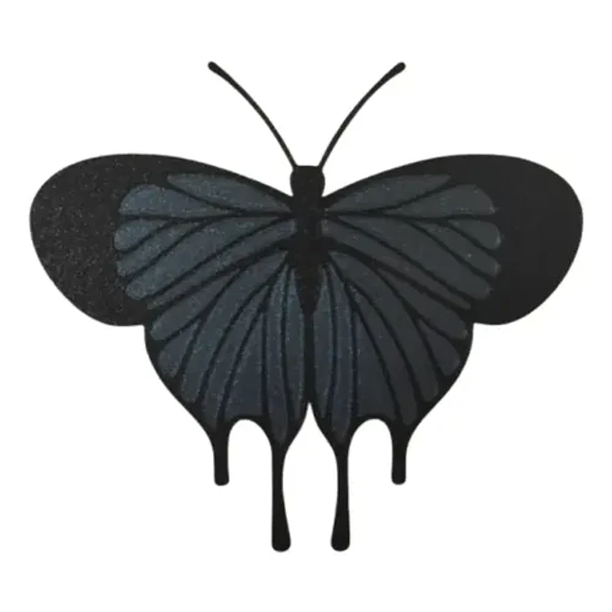 Figura Decorativa De Pared Prints Patro- Mariposa Negra 1