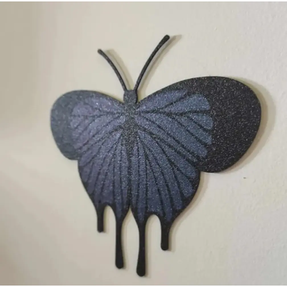 Figura Decorativa De Pared Prints Patro- Mariposa Negra 3