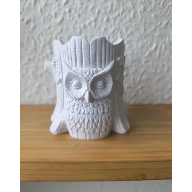 Macetero Prints Patro- Tronco Con Búho 3