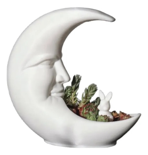 Macetero Prints Patro- Luna Creciente Con Conejo