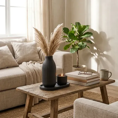 Bandeja, Florero Y Soporte De Vela - Decoración Minimalista - Foto 4