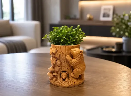 Decoración Hogar Prints Patro - Maceta Adorable Con Osos - Foto 2