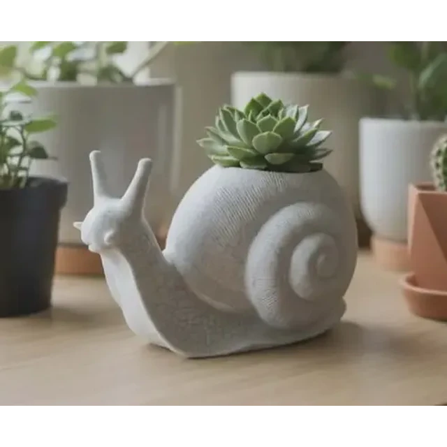 Macetero Prints Patro- Caracol Blanco