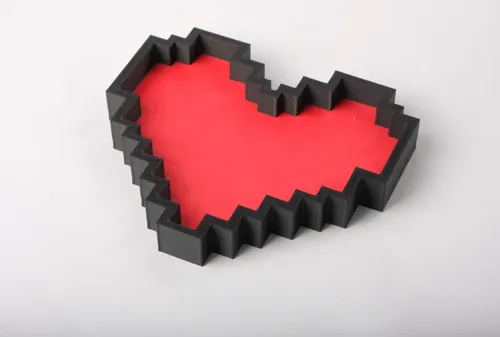 Decoración Hogar Prints Patro - Bandeja Corazón Pixel
