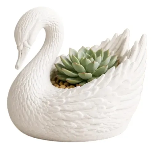 Macetero Prints Patro- Cisne Elegante