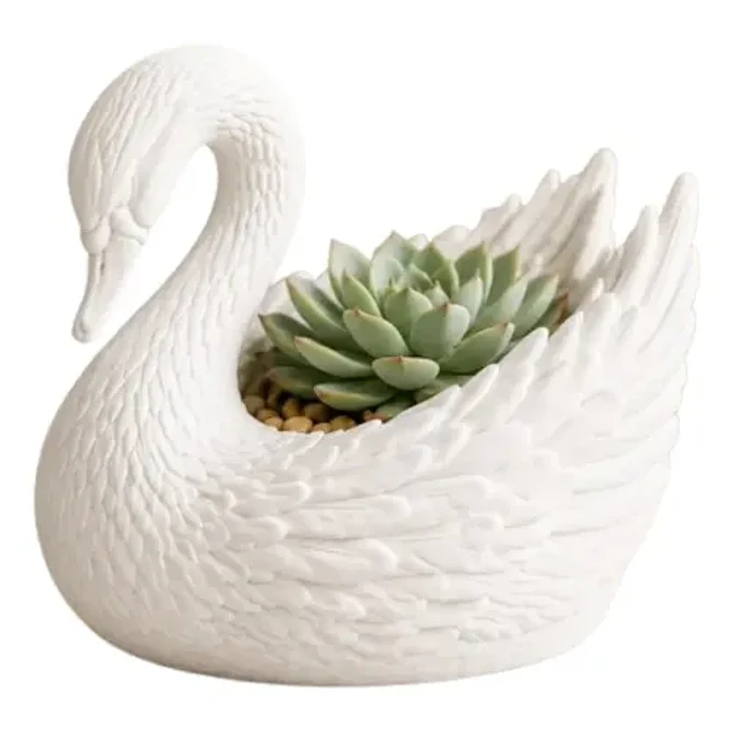 Macetero Prints Patro- Cisne Elegante 1