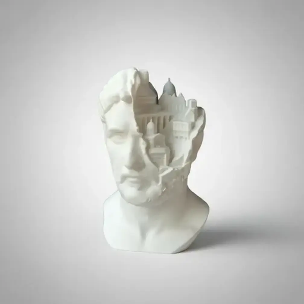 Escultura Prints Patro - Busto De Emperador Surrealista 1