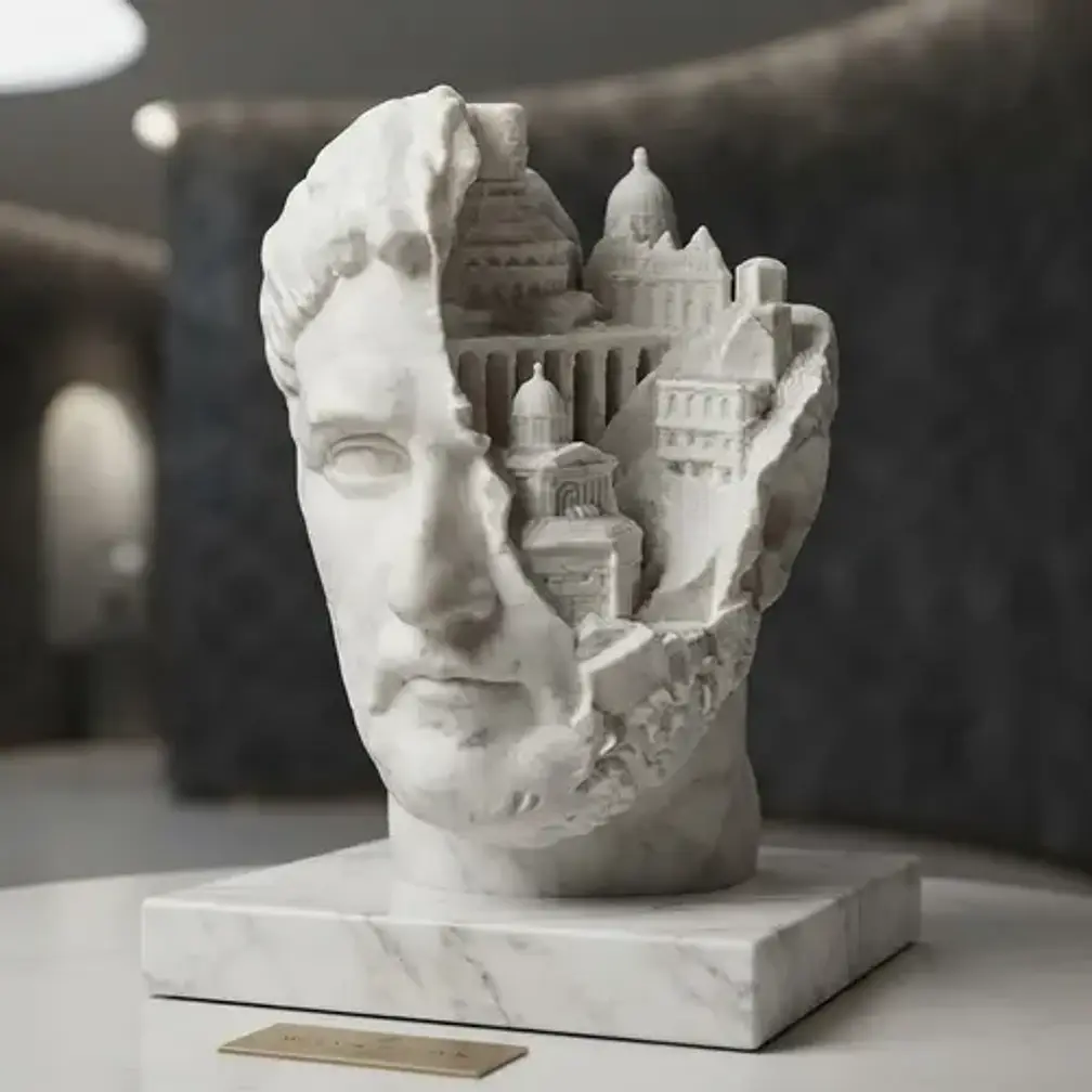 Escultura Prints Patro - Busto De Emperador Surrealista 3