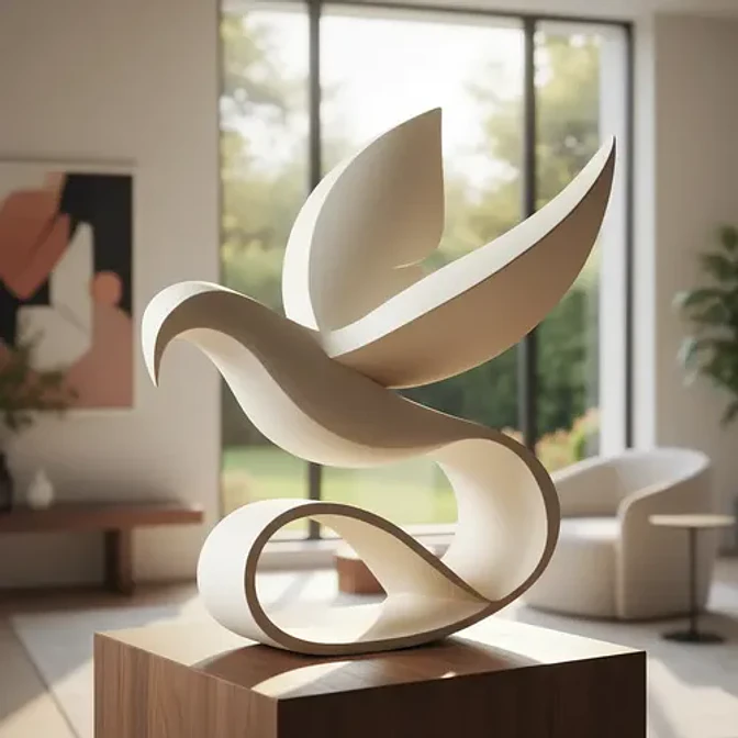 Escultura Elegante Prints Patro - Ave Elegante Y Minimalista 3