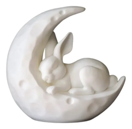 Escultura Decorativa Prints Patro- Conejo En La Luna