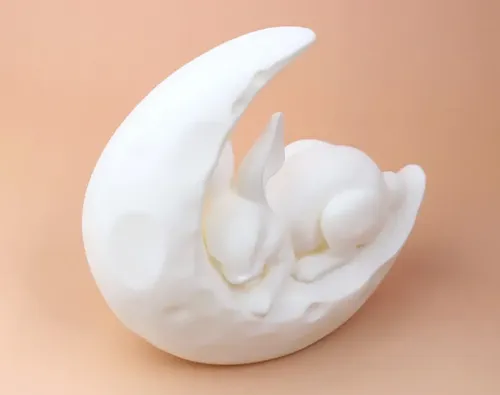 Escultura Decorativa Prints Patro- Conejo En La Luna - Foto 3