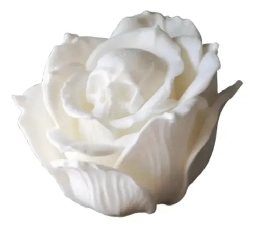 Escultura Decorativa Prints Patro- Calavera De Rosa