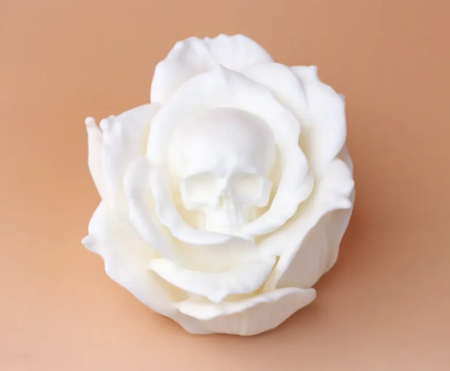Escultura Decorativa Prints Patro- Calavera De Rosa - Foto 4