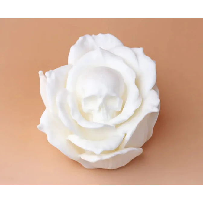 Escultura Decorativa Prints Patro- Calavera De Rosa 4