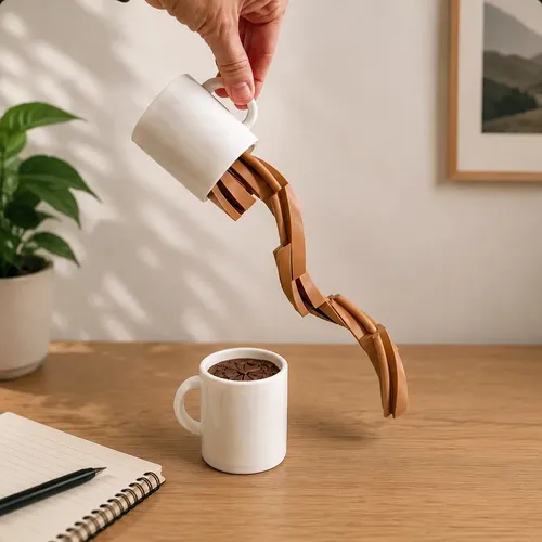 Juguete Sensorial Fidget Taza De Café Efecto Derrame - Foto 2