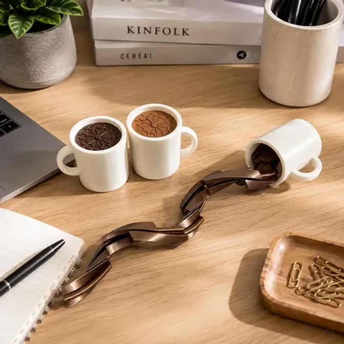 Juguete Sensorial Fidget Taza De Café Efecto Derrame 3