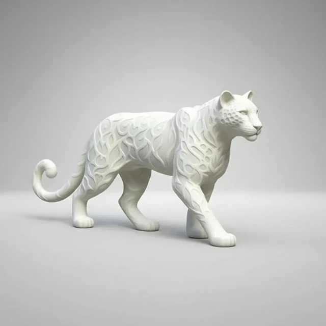 Escultura Elegante Prints Patro - Estilo Jaguar