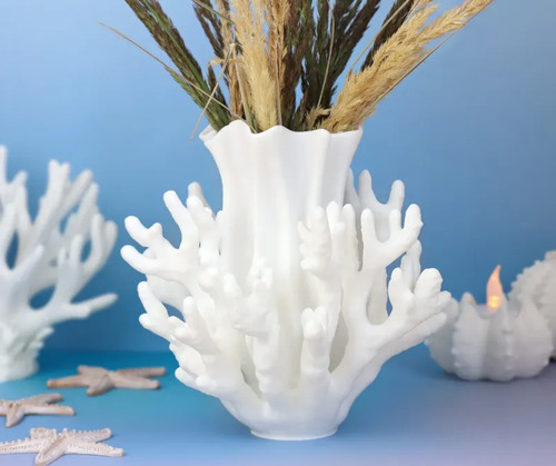 Jarrón Decorativo Prints Patro De Coral - Foto 4