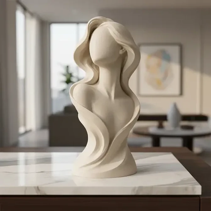 Escultura Elegante Prints Patro -estilo De Mujer Minimalista 3