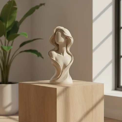 Escultura Elegante Prints Patro -estilo De Mujer Minimalista - Foto 4