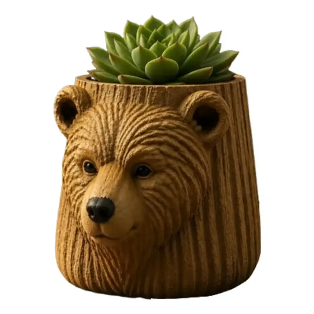 Macetero Decorativo Prints Patro- Oso Marrón 1