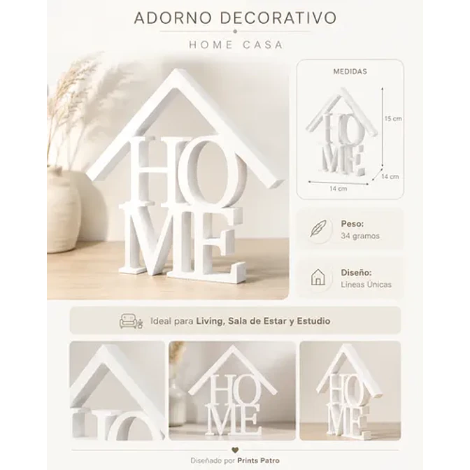 Decoración Elegante Prints Patro - Adorno Decorativo Home 4