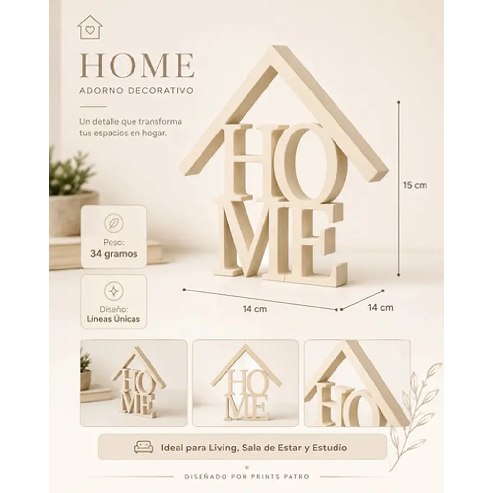 Decoración Elegante Prints Patro - Adorno Decorativo Home 4