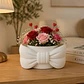 Macetero Decorativo Hogar- Forma Lazo 9 Cm Burdeo - Miniatura 3