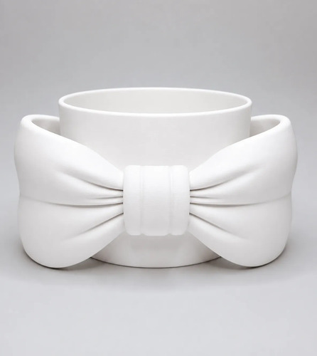 Macetero Decorativo Hogar- Forma Lazo 9 Cm Burdeo - Foto 4