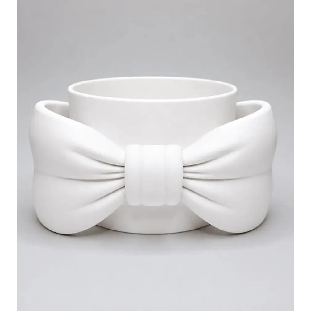 Macetero Decorativo Hogar- Forma Lazo 9 Cm Burdeo 4