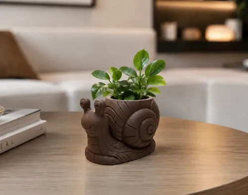 Macetero Decorativo Hogar- Forma Caracol 9 Cm - Foto 6