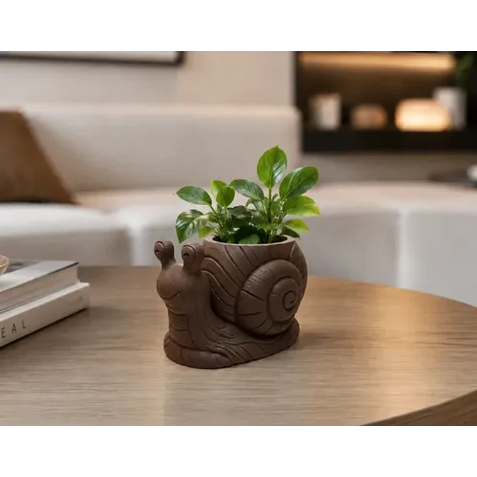 Macetero Decorativo Hogar- Forma Caracol 9 Cm 6