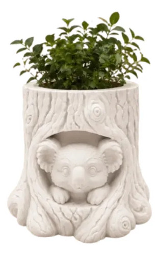 Macetero Decorativo Hogar- Forma Koala 10 Cm Marrón