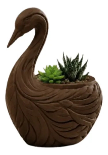 Macetero Decorativo Hogar- Forma Cisne Elegante 11 Cm