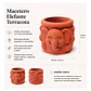 Macetero Decorativo Hogar- Forma Elefante Trompita 8 Cm Nara - Miniatura 2