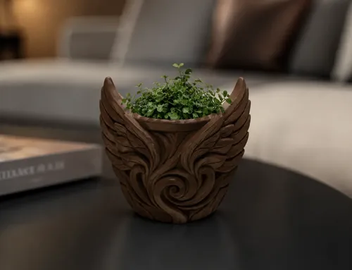 Macetero Decorativo Hogar- Forma Alas De Ángel 9 Cm - Foto 3