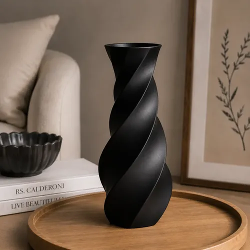 Decoración Elegante Prints Patro -jarrón Moderno Con Torsión - Foto 3